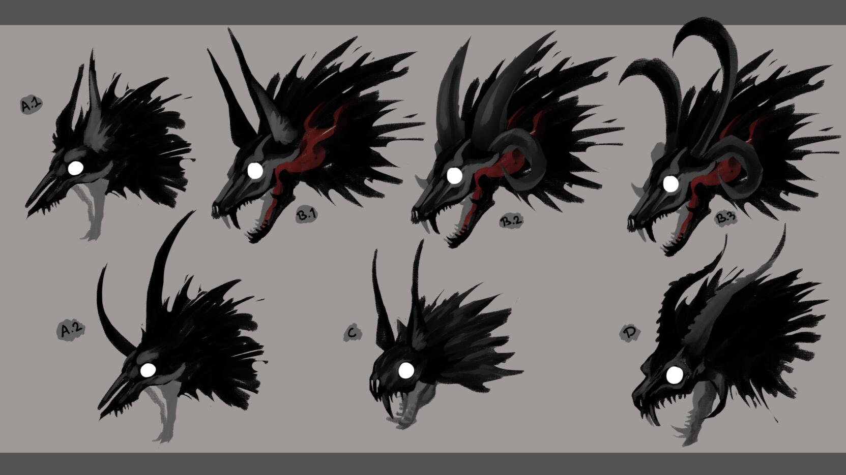 Focused Monster Head Concepts
